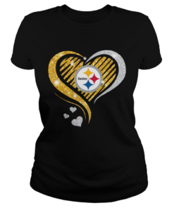 Pittsburgh Steelers Diamond Heart  Classic Ladies