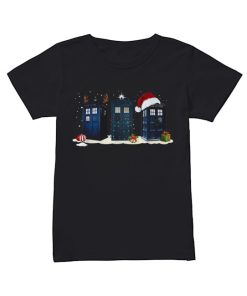 Police Box Reindeer Christmas  Classic Women's T-shirt