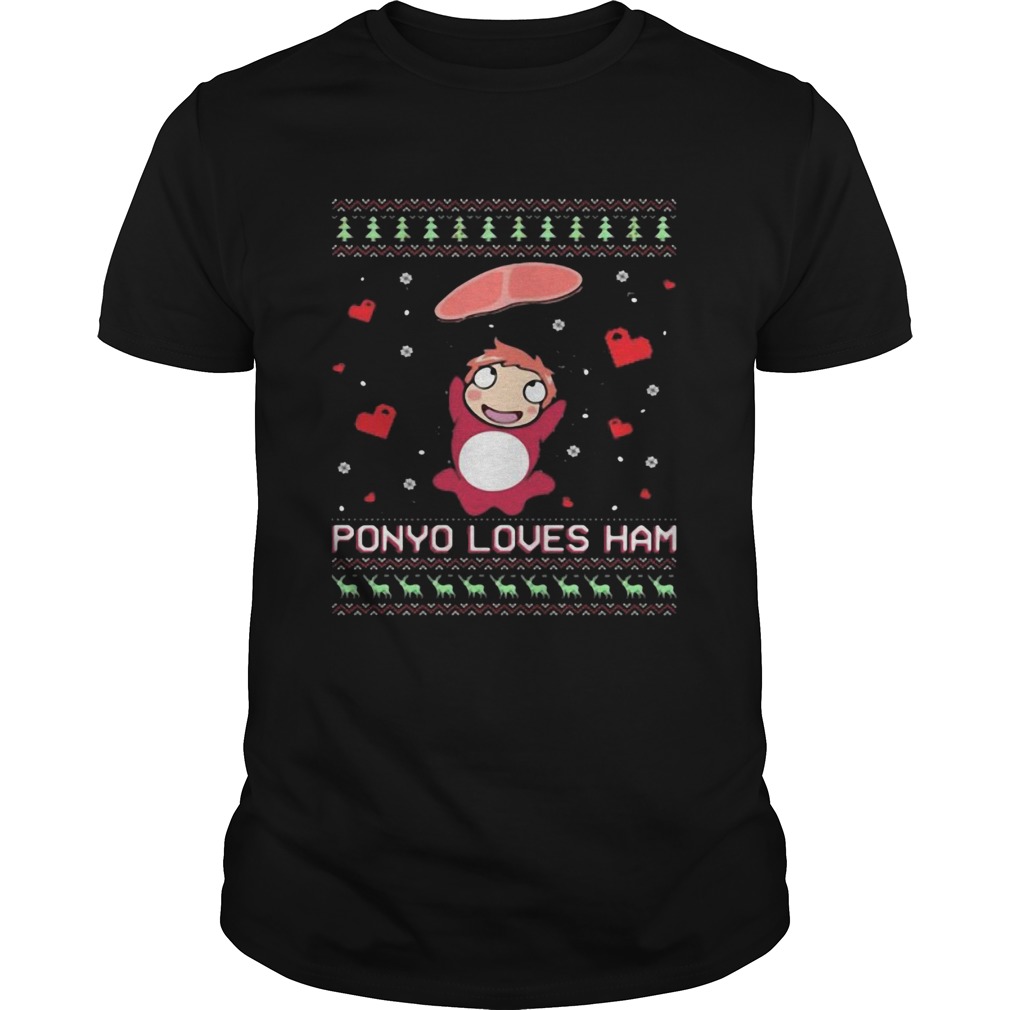Ponyo Loves Ham Ugly Christmas shirt