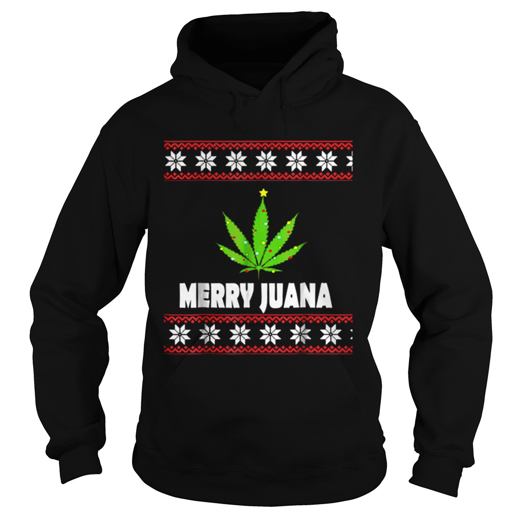Premium ugly christmas merry juana 420 cannabis Hoodie