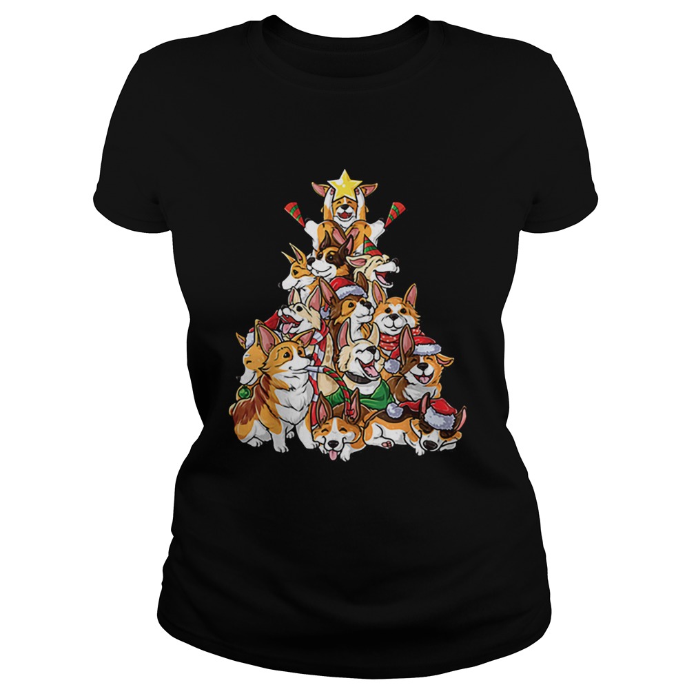 Pretty Corgi Christmas Tree Merry Corgmas I love my Gifts Classic Ladies