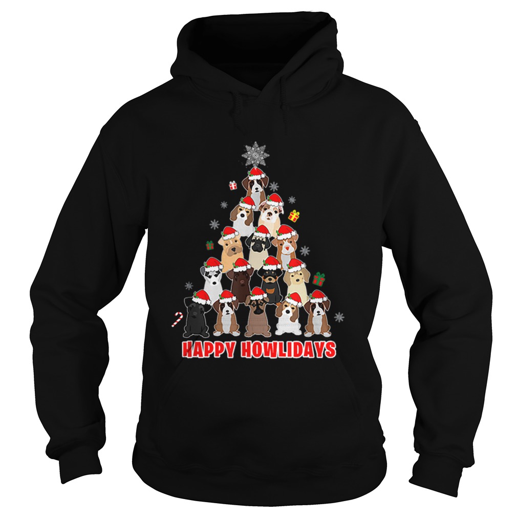 Pretty Dog Lover Christmas Tree Gift Hoodie
