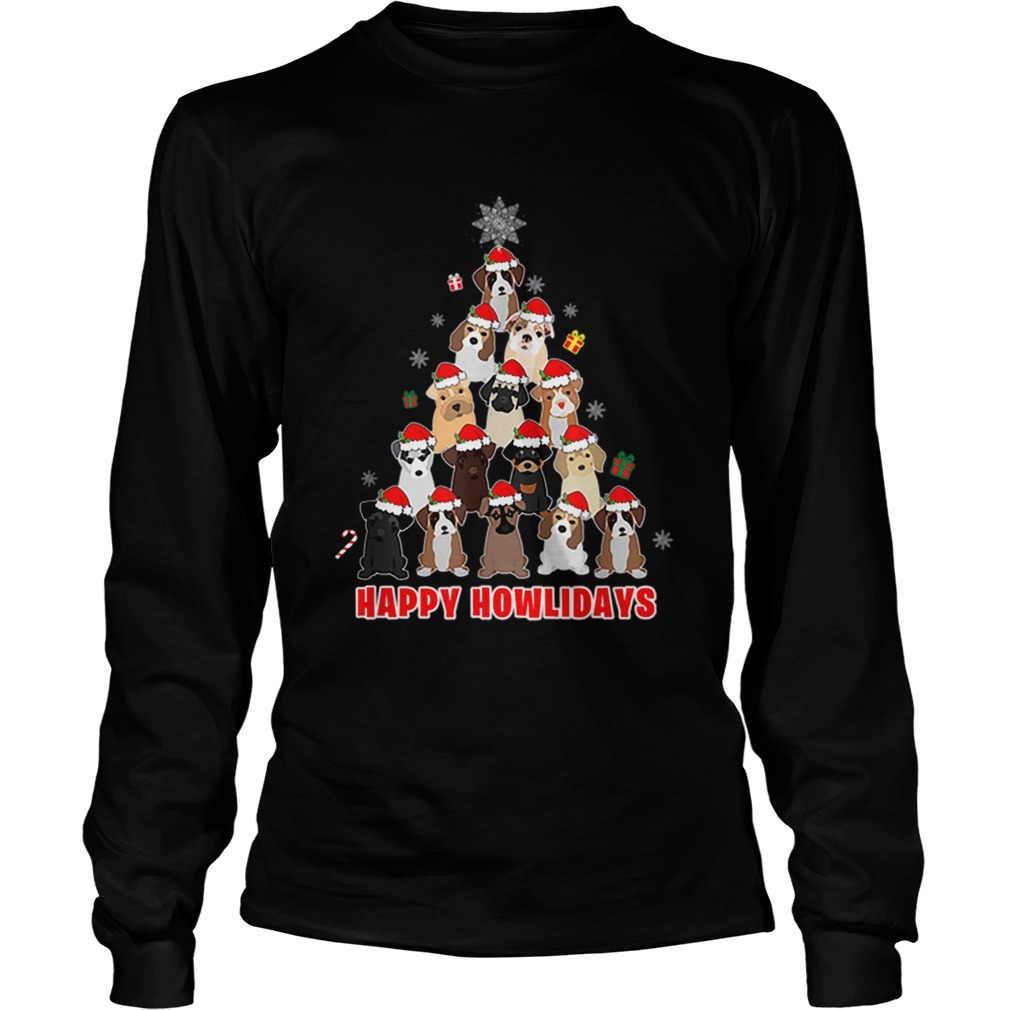 Pretty Dog Lover Christmas Tree Gift LongSleeve