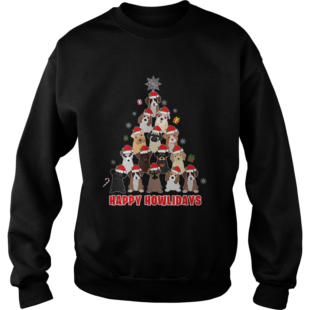 Pretty Dog Lover Christmas Tree Gift Sweatshirt
