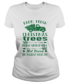 Pretty Farm Fresh Christmas Trees Old Fashioned Truck Vintage Retro  Classic Ladies