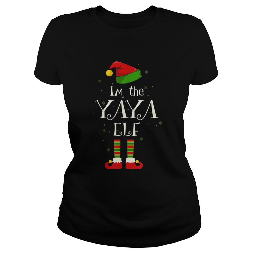 Pretty Im The Yaya Elf Matching Family Group Christmas Funny Classic Ladies