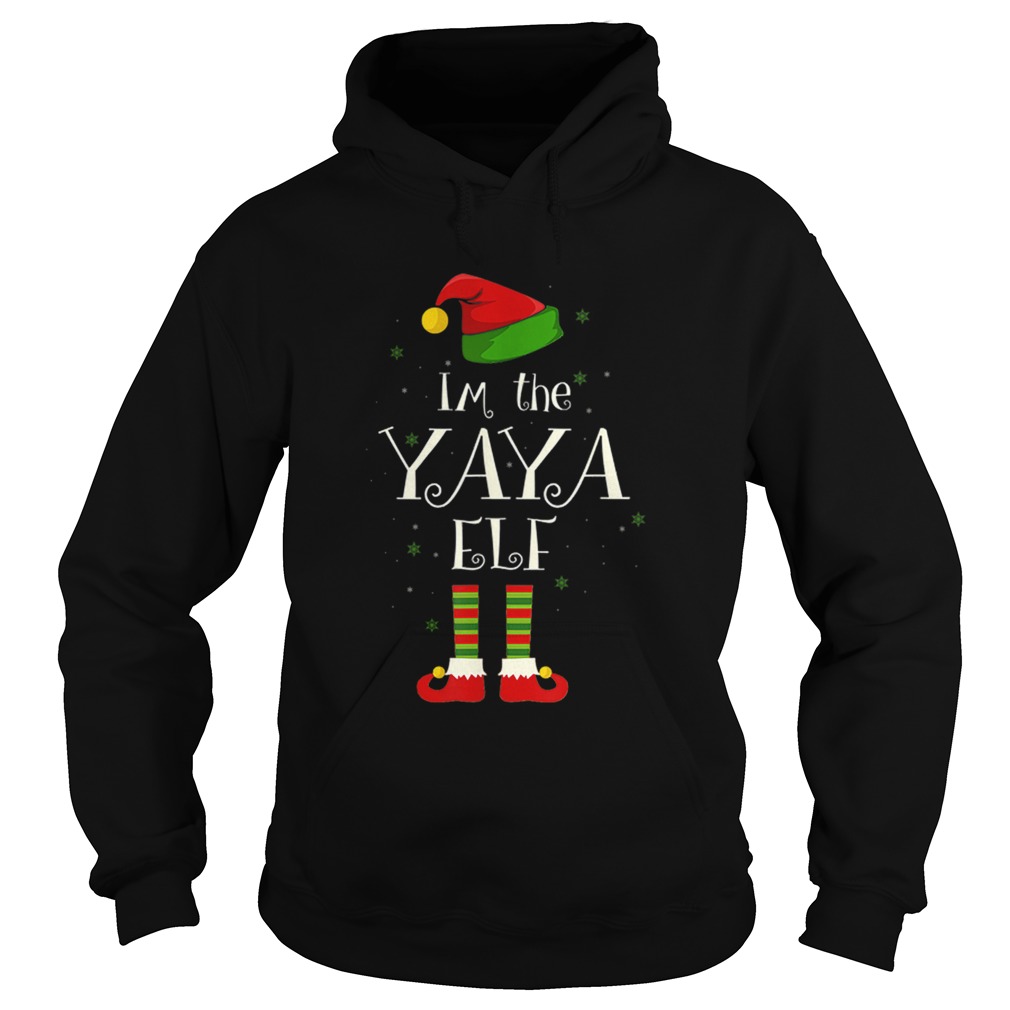 Pretty Im The Yaya Elf Matching Family Group Christmas Funny Hoodie