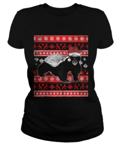 Pretty Ugly Christmas Honey Badger  Classic Ladies