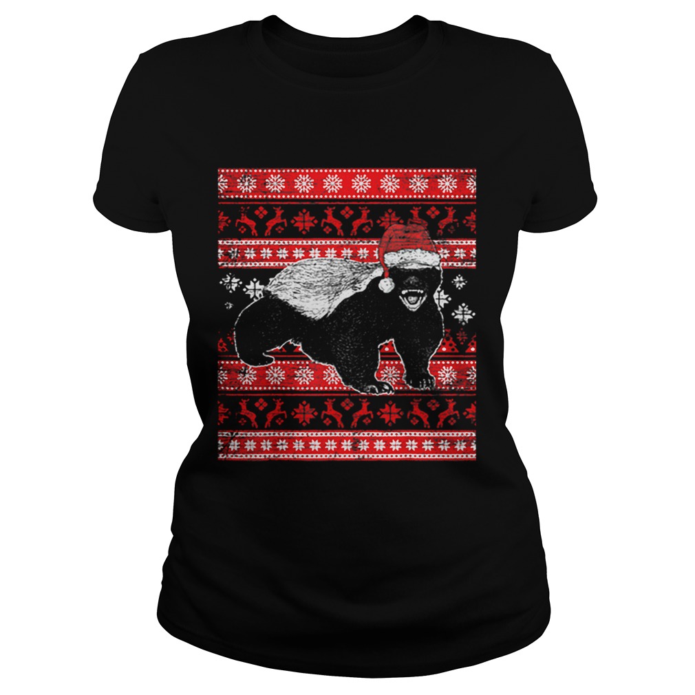 Pretty Ugly Christmas Honey Badger Classic Ladies