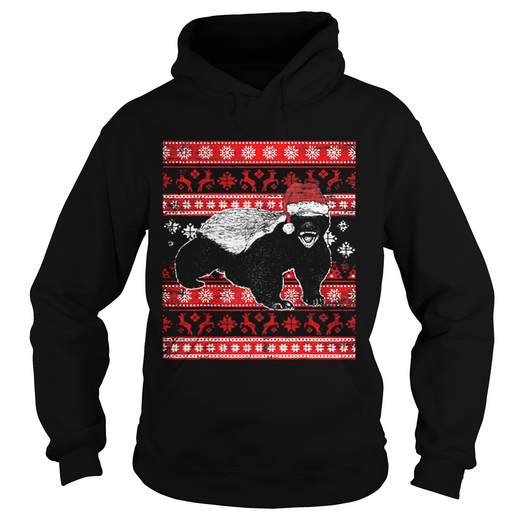 Pretty Ugly Christmas Honey Badger Hoodie