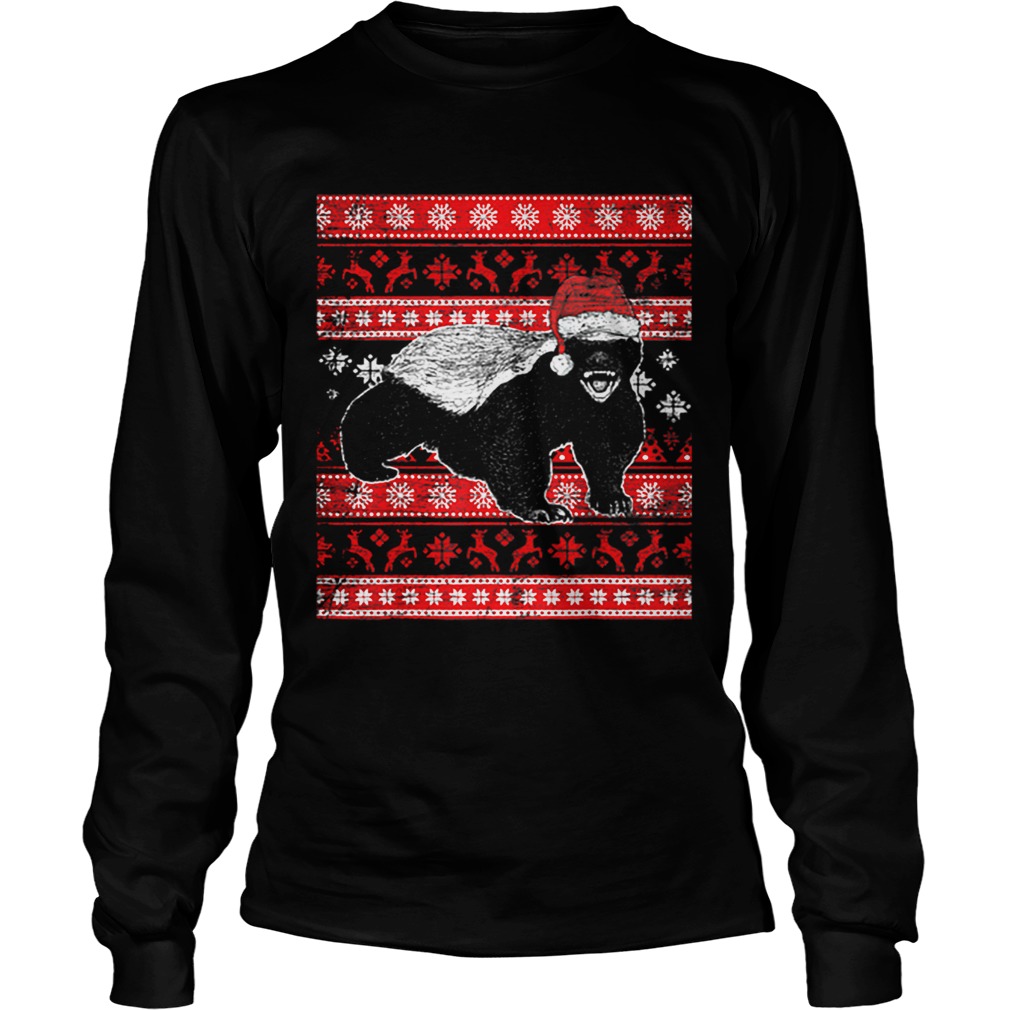 Pretty Ugly Christmas Honey Badger LongSleeve