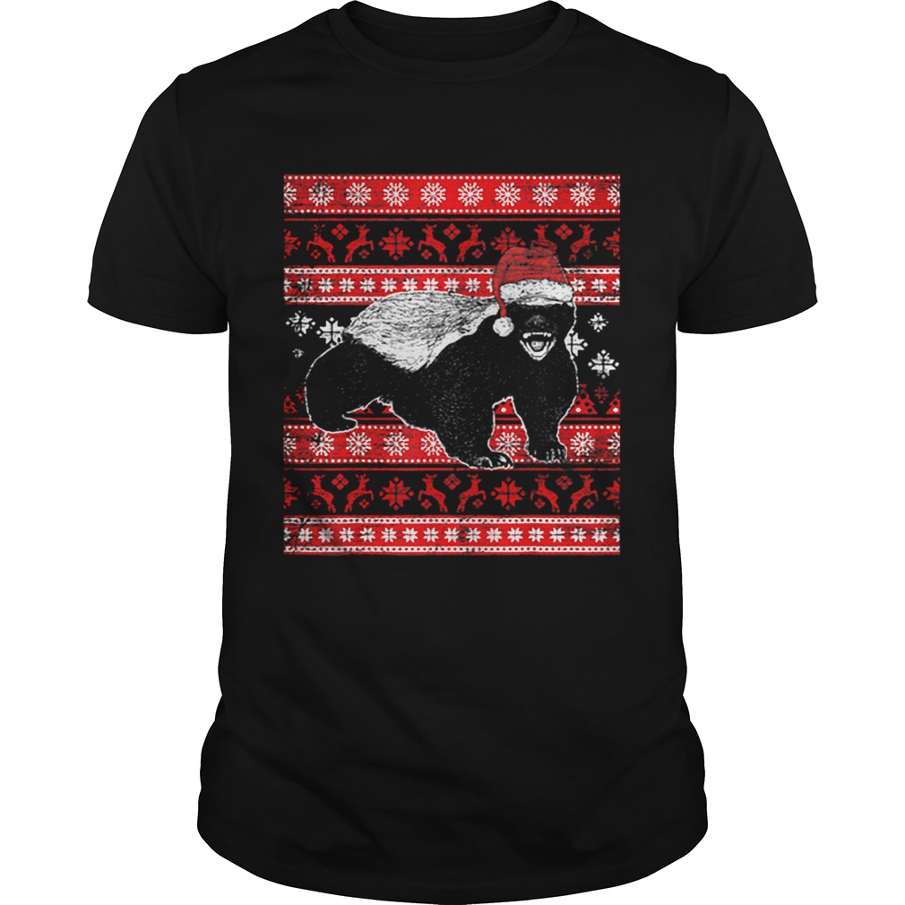 Pretty Ugly Christmas Honey Badger shirt