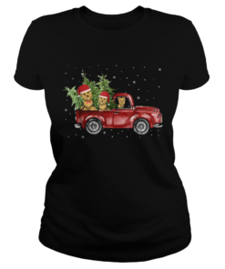 Pretty Yorkie Dog Pickup Truck Christmas  Classic Ladies