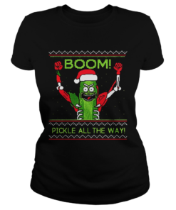Rick and Morty Boom Pickle All The Way Ugly Christmas  Classic Ladies