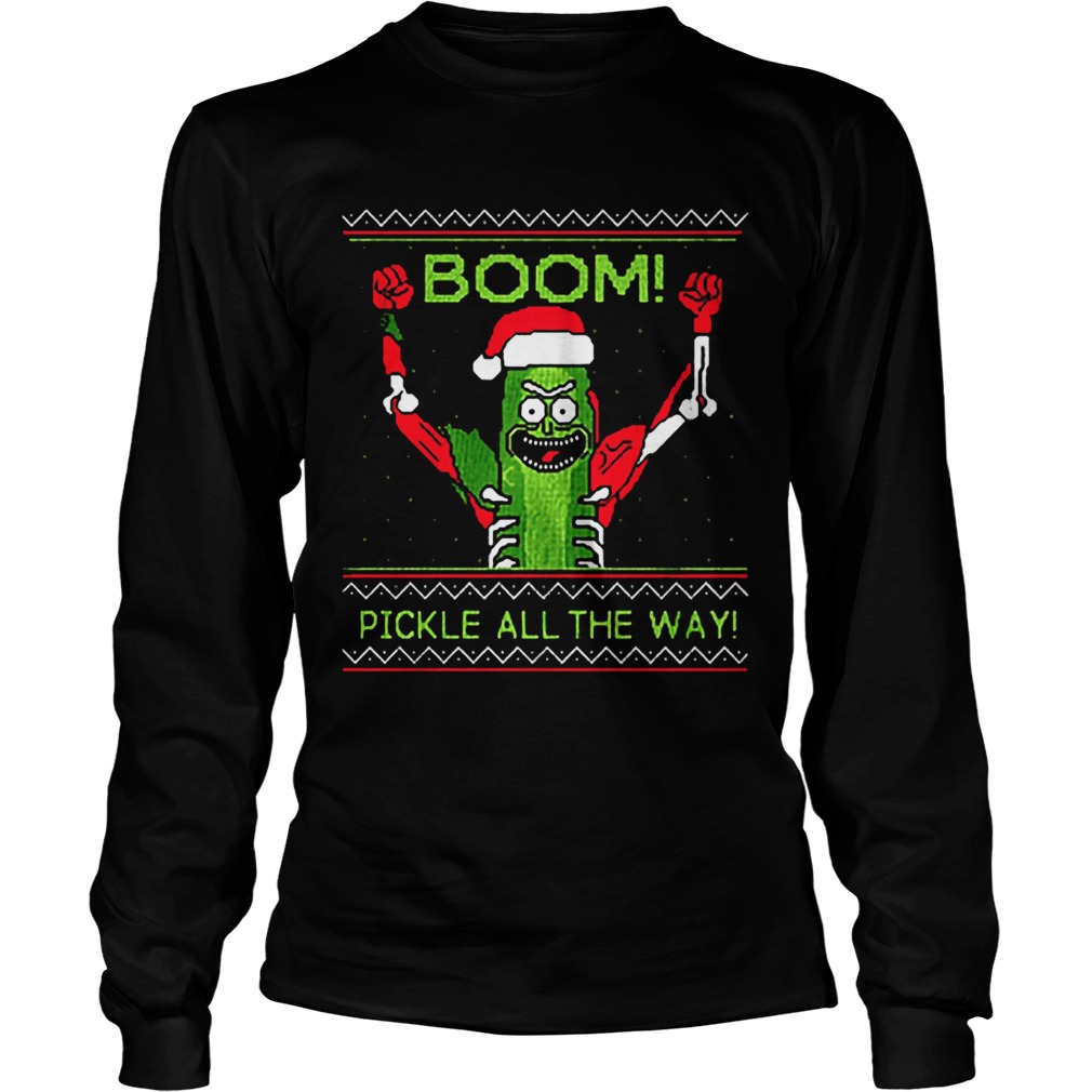 Rick and Morty Boom Pickle All The Way Ugly Christmas LongSleeve