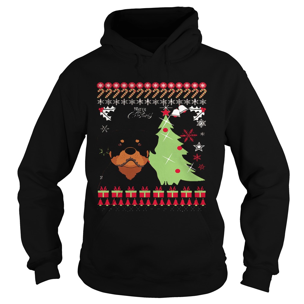 Rottweiler Ugly Christmas Hoodie
