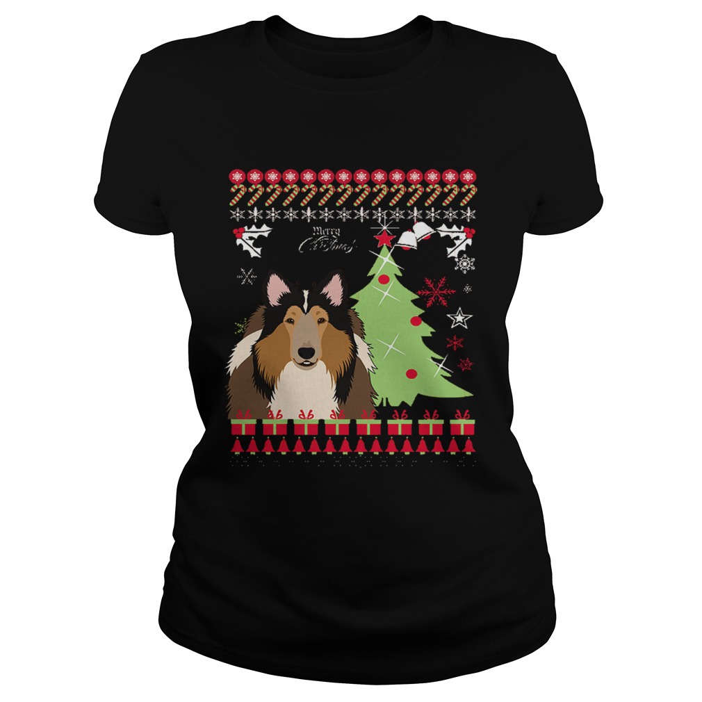 Rough collie Ugly Christmas Classic Ladies