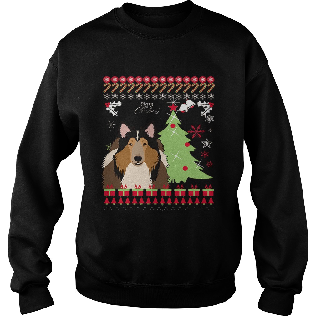 Rough collie Ugly Christmas Sweatshirt