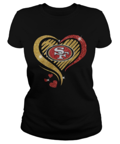San Francisco 49er Heart Diamond  Classic Ladies