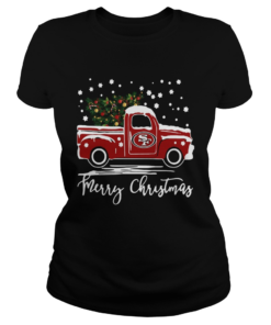 San Francisco 49ers pickup truck Merry Christmas  Classic Ladies