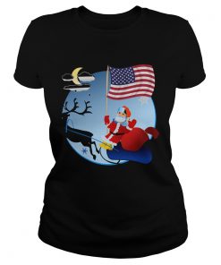 Santa Claus with American Flag  Classic Ladies
