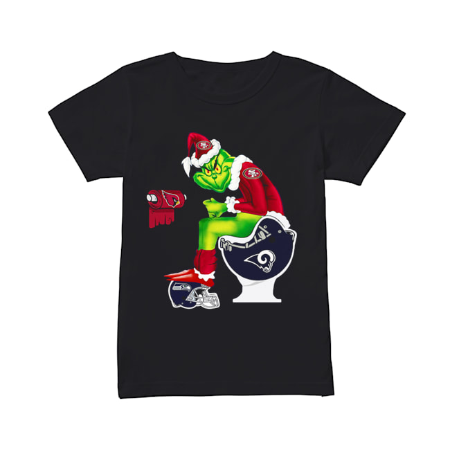 Santa Grinch San Francisco 49ers Los Angeles Rams Seattle Seahawks Arizona Cardinals Toilet Classic Women's T-shirt