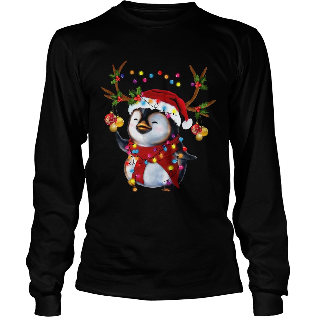 Santa Penguin Reindeer christmas light LongSleeve
