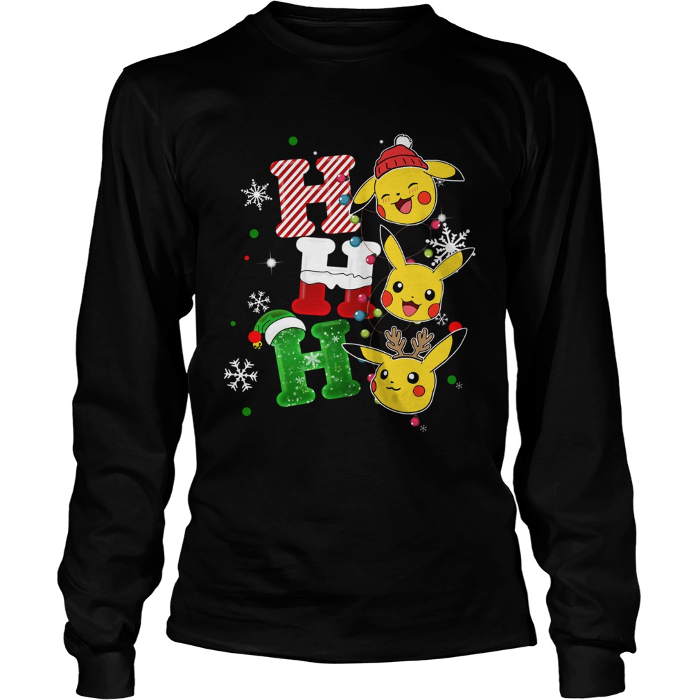 Santa Pikachu ho ho ho christmas LongSleeve