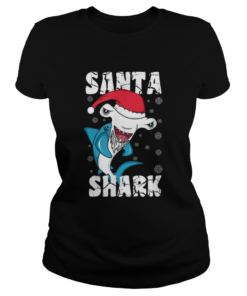 Santa Shark Funny Santa Claus Christmas Hammerhead Shark  Classic Ladies