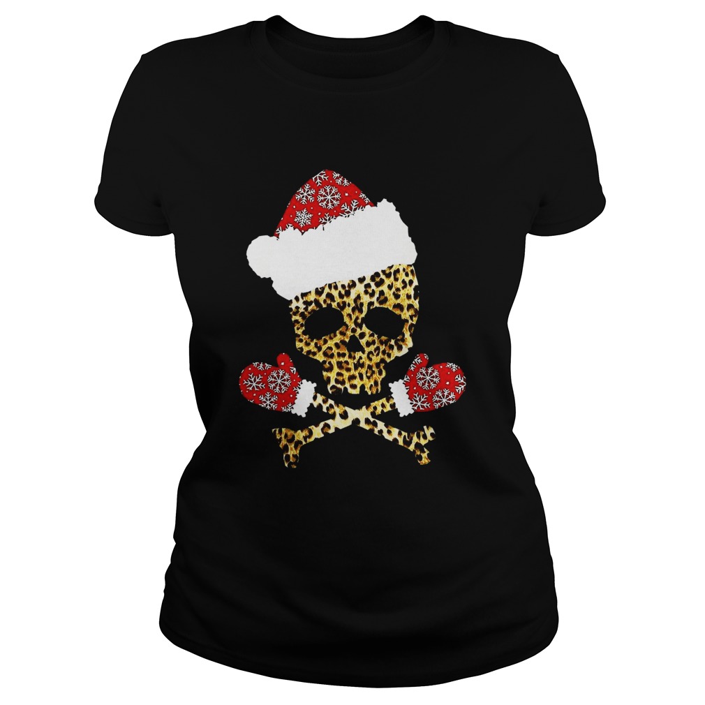 Santa Skull Leopard Christmas Classic Ladies