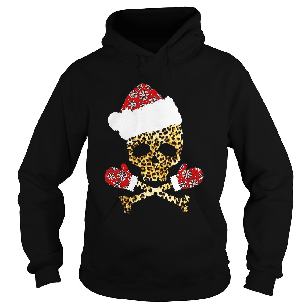 Santa Skull Leopard Christmas Hoodie