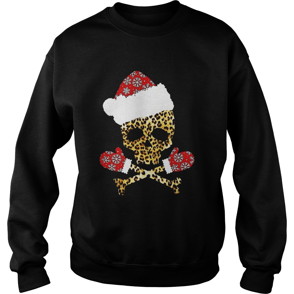 Santa Skull Leopard Christmas Sweatshirt