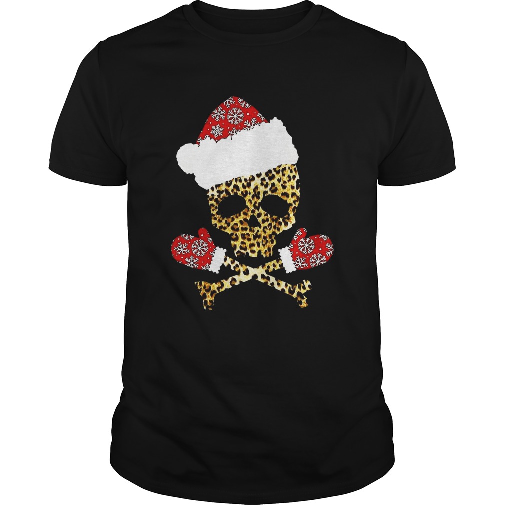 Santa Skull Leopard Christmas shirt