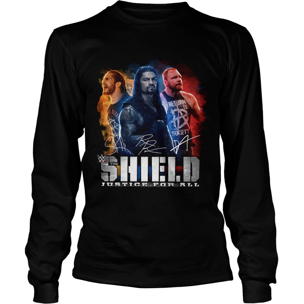 Seth Rollins Roman Reigns Dean Ambrose The Shield Justice For All Shirt LongSleeve