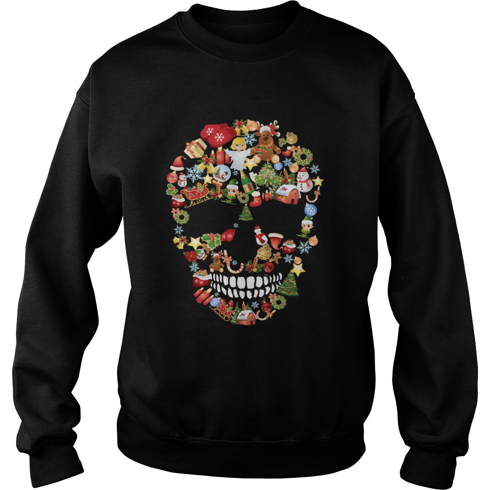 Skull Christmas Decorations Merry Xmas Sweatshirt