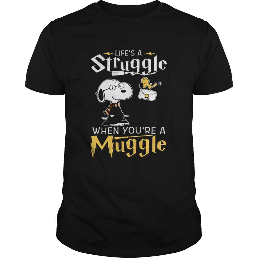 Snoopy Potter lifes a struggle when youre a muggle shirt