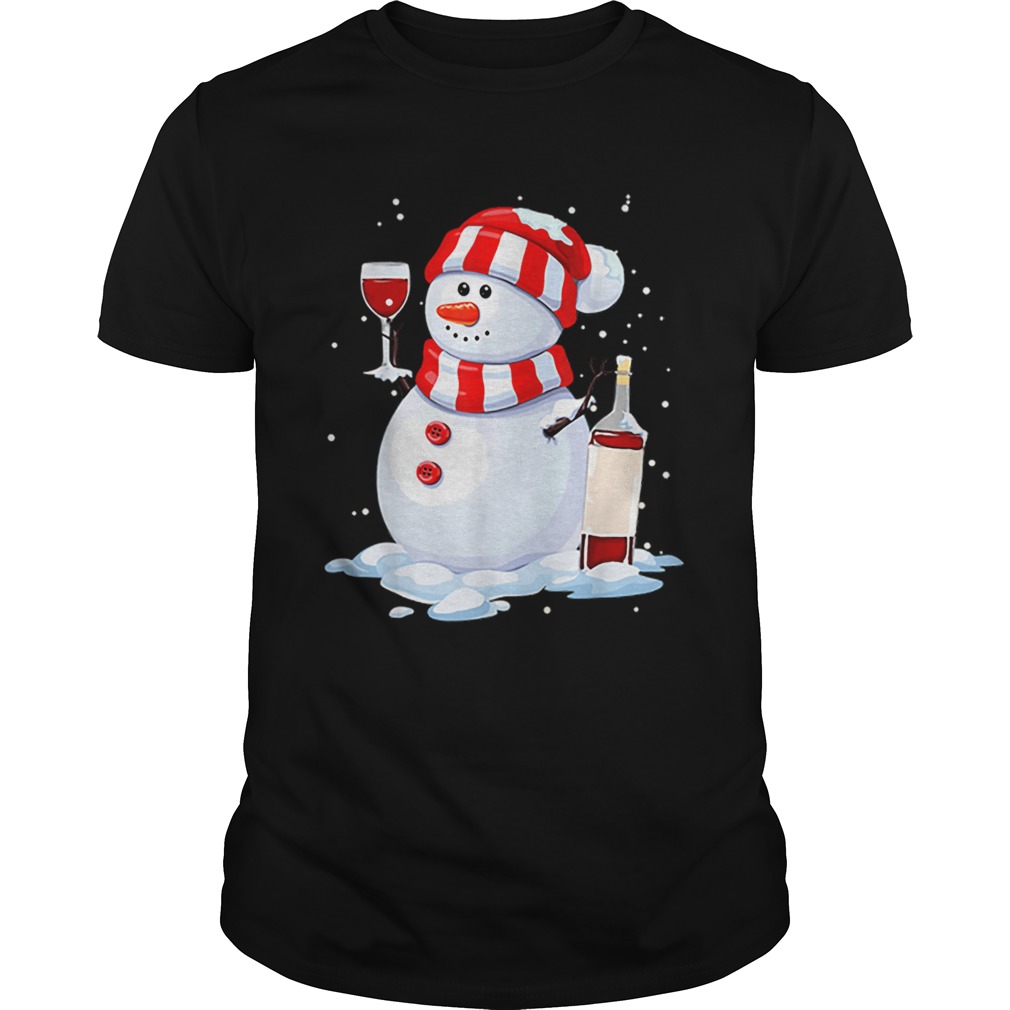 Snowman Drinking Wine Christmas Unisex