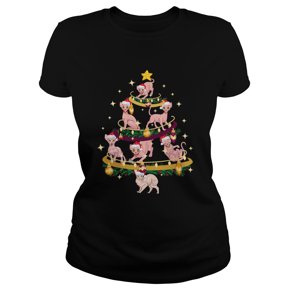 Sphynx Christmas Tree Cat Owner Classic Ladies