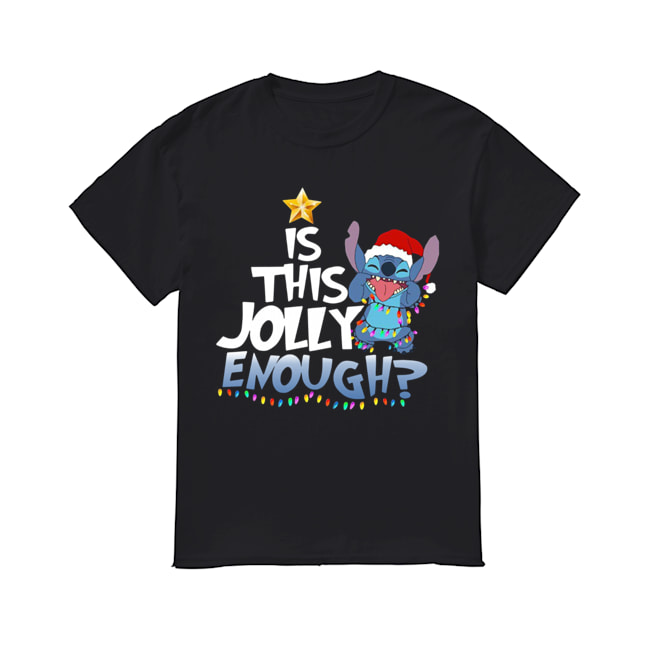 Stitch Is This Jolly Enough Christmas Lights Shirt