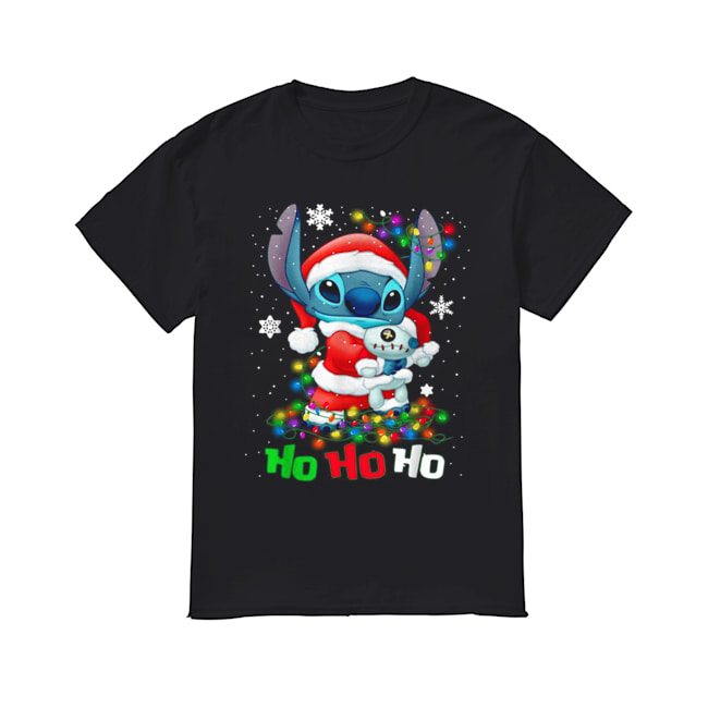 Stitch and Scrump Santa Claus Ho Ho Ho Christmas shirt