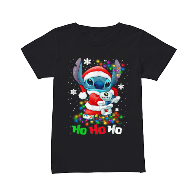 Stitch and Scrump Santa Claus Ho Ho Ho Christmas Classic Women's T-shirt
