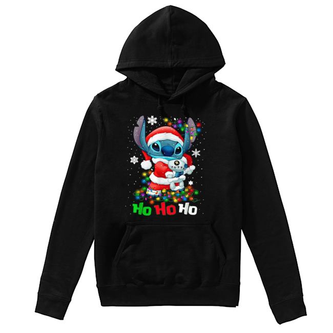 Stitch and Scrump Santa Claus Ho Ho Ho Christmas Unisex Hoodie