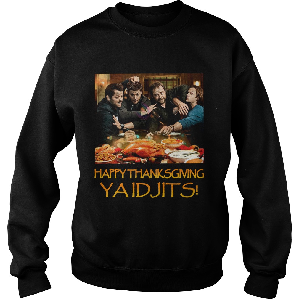 Supernatural Happy Thanksgiving Ya Idjits Sweatshirt