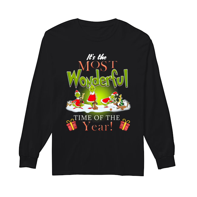 The Most Wonderful Grinch Time of The Year Christmas Long Sleeved T-shirt 