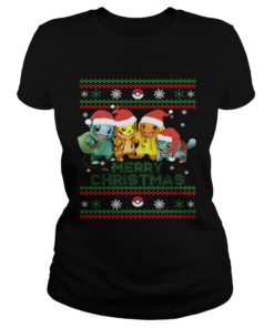 Ugly Santa Pokemons Merry Christmas  Classic Ladies