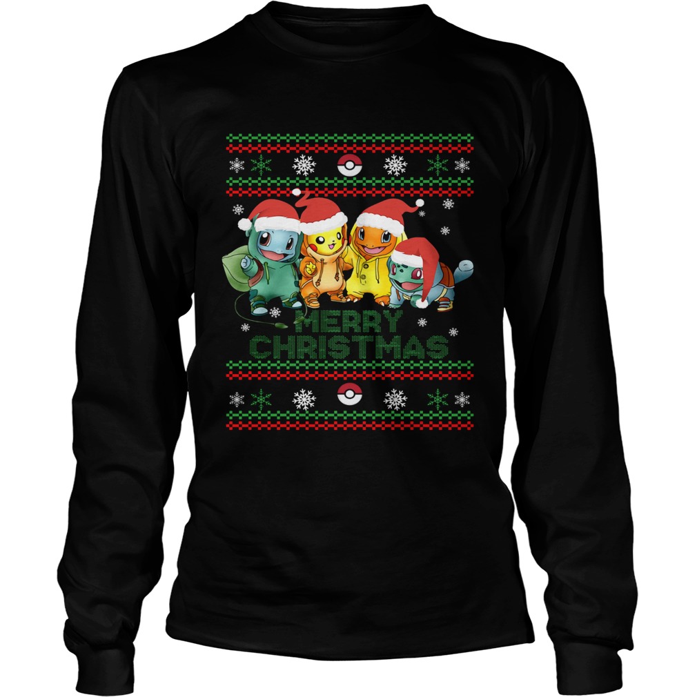 Ugly Santa Pokemons Merry Christmas LongSleeve