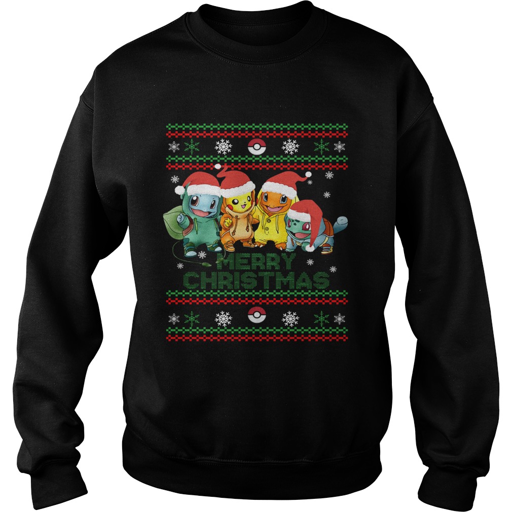 Ugly Santa Pokemons Merry Christmas Sweatshirt