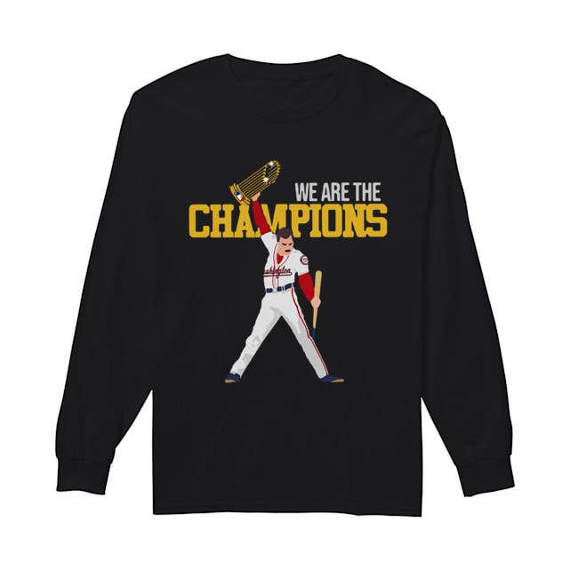 Washington Nationals Freddie Mercury We Are The Champions Long Sleeved T-shirt 