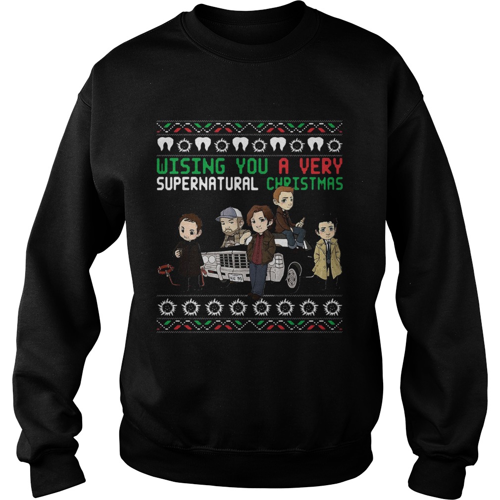 Wishing You A Very Supernatural Ugly Christmas Sweatshirt