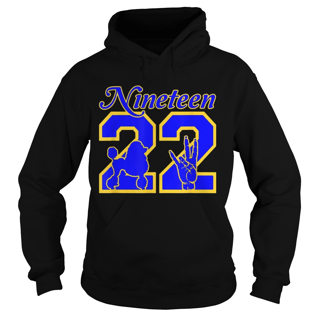 Womens Sigma Nineteen 22 Poodle Handsign Gamma Rho Hoodie